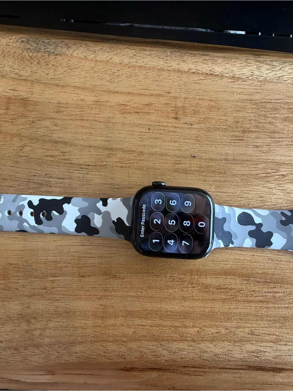 Gray Camo Silicone Band - Compatible Wearable
